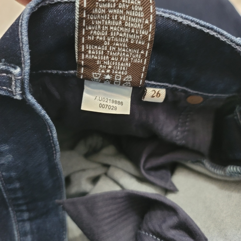 7 Seven For All Mankind The Skinny Bootcut Jeans Size 26 Women's Dark Blue - Picture 14 of 14